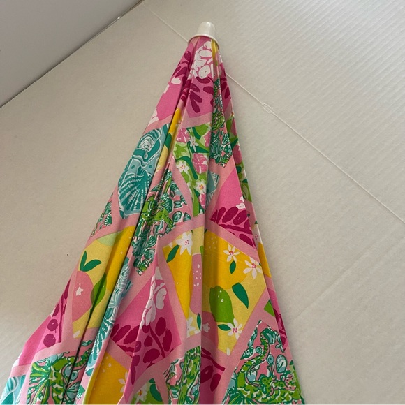 Rare Lilly Pulitzer 2000s Patchwork Print Beach Umbrella HTF - Picture 12 of 16